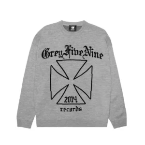 Grey Fine Nine 2014 Records Knitted Sweater